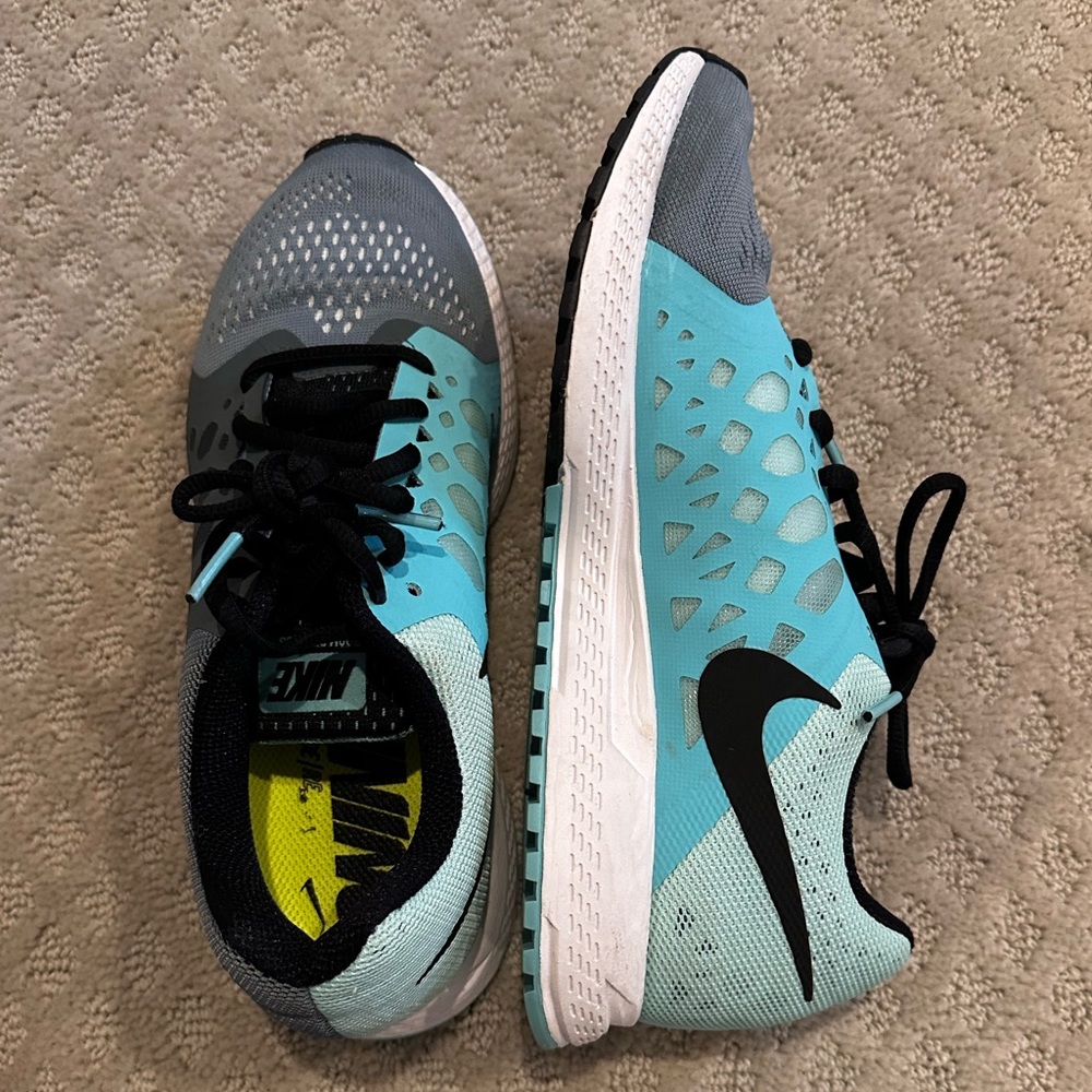 Nike Zoom Pegasus 31 Gray and Blue Running Shoes Women's 7